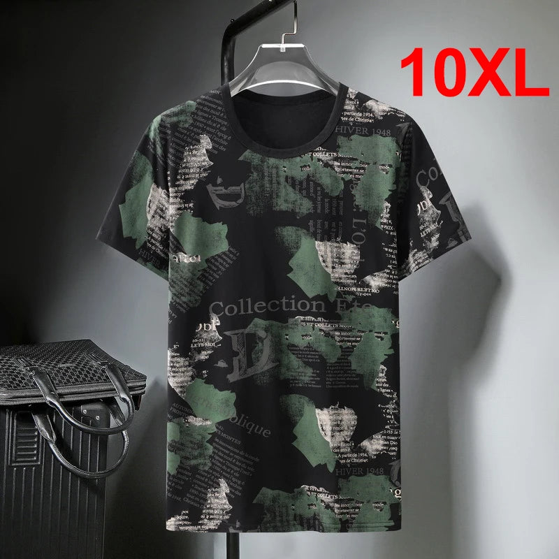 Plus Size 10XL Tshirt Men Streetwear Fashion Summer T Shirts Baggy Short Sleeve Tees Tops Print T-shirts Oversize Male HA087 — image 1