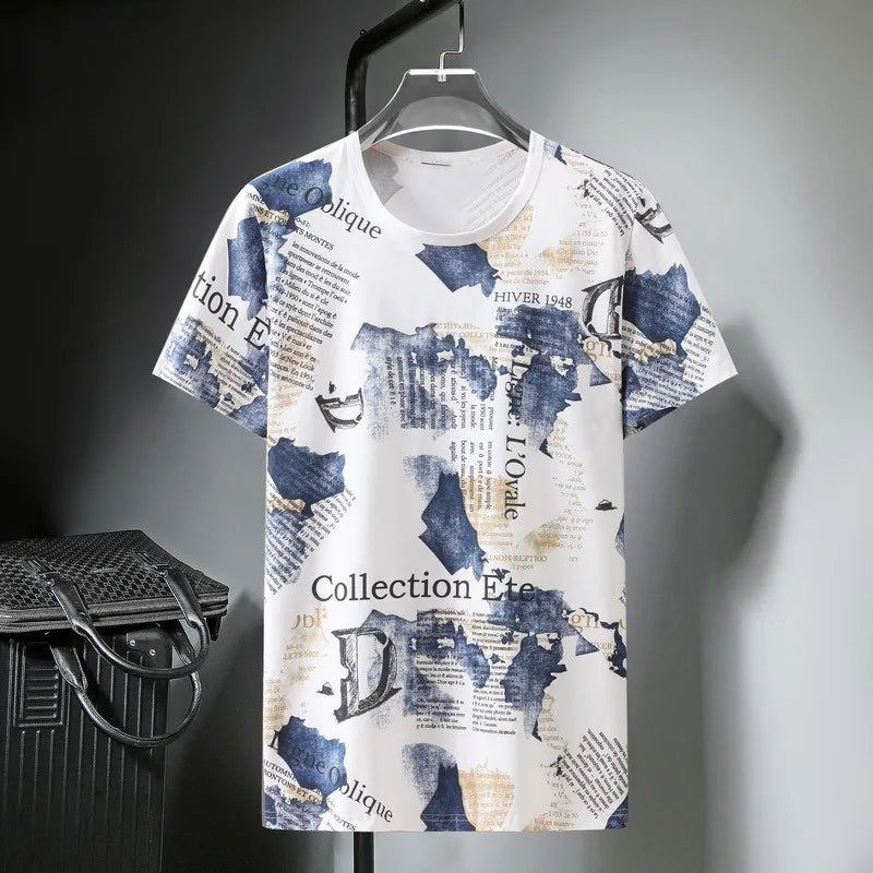Plus Size 10XL Tshirt Men Streetwear Fashion Summer T Shirts Baggy Short Sleeve Tees Tops Print T-shirts Oversize Male HA087 — image 2