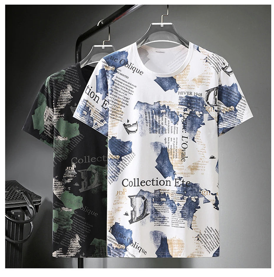 Plus Size 10XL Tshirt Men Streetwear Fashion Summer T Shirts Baggy Short Sleeve Tees Tops Print T-shirts Oversize Male HA087 — image 9