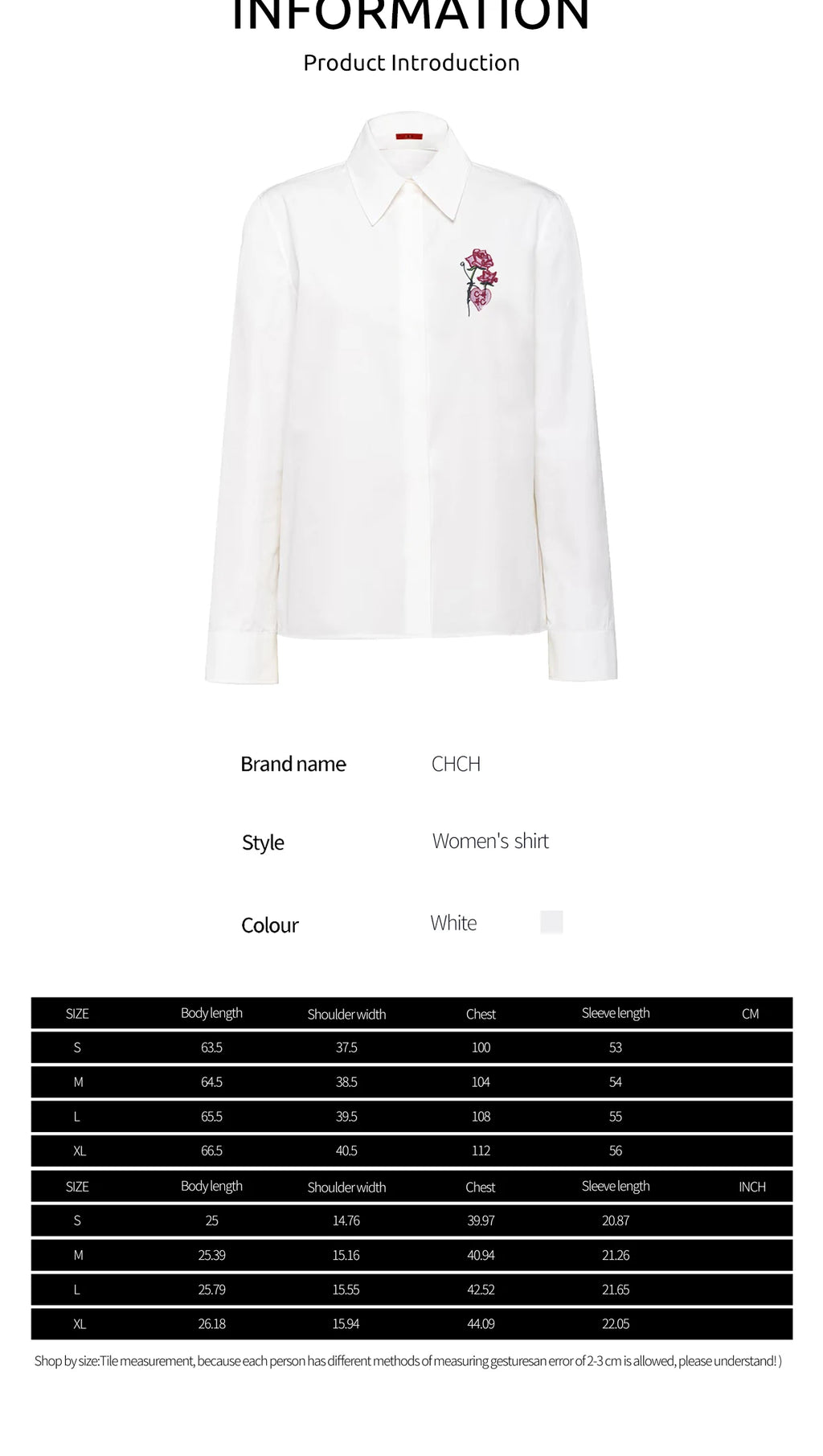 New Women Shirts Casual Long Sleeve Blouse Embroidered Flowers Elegant Lapel Loose Shirt Spring Summer Solid Office Lady Tops — image 12