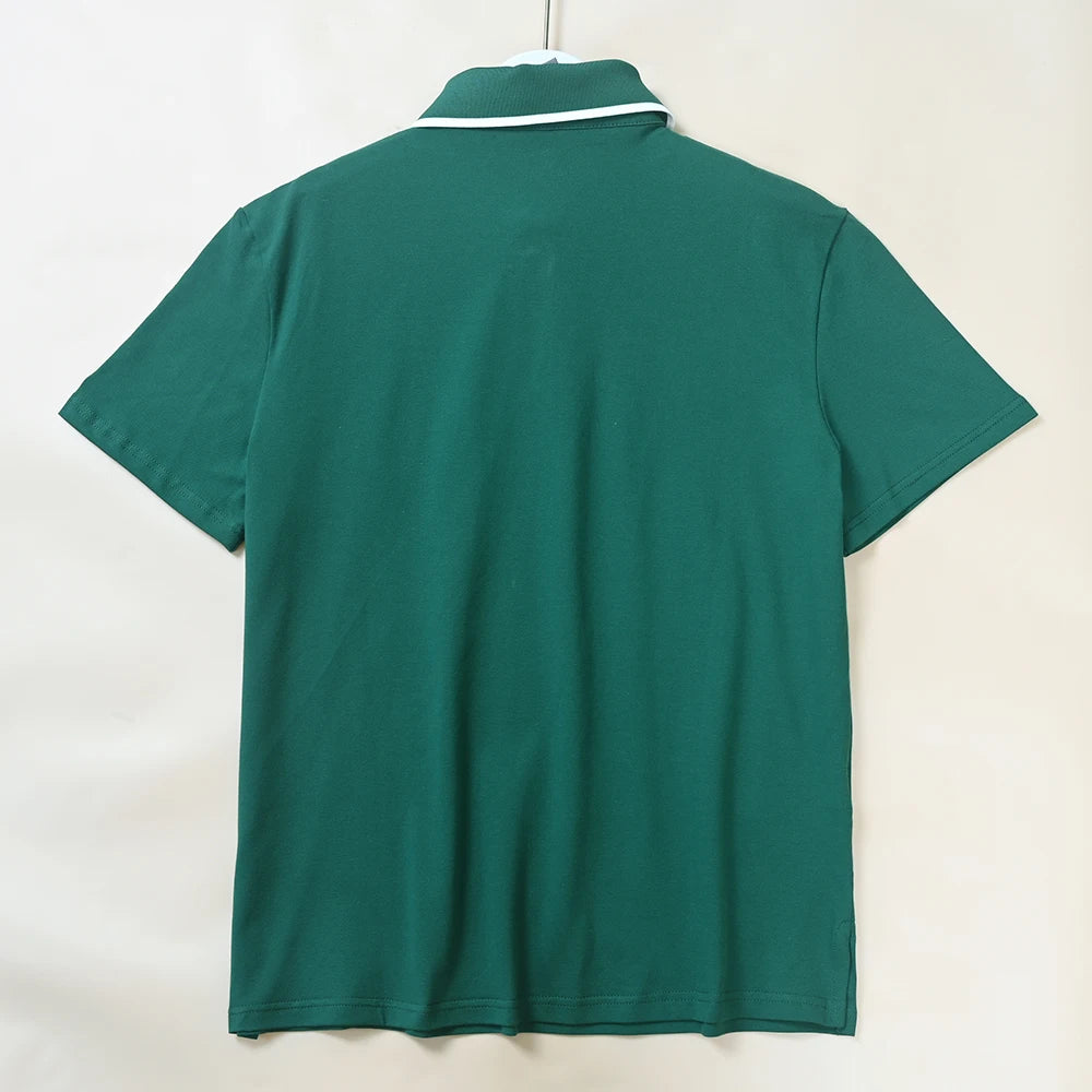 Men's  Shirt Short Sleeve Embroidered Pattern Breathable Standard Fit Summer New Style T-Shirt Male Model Clothing — image 12