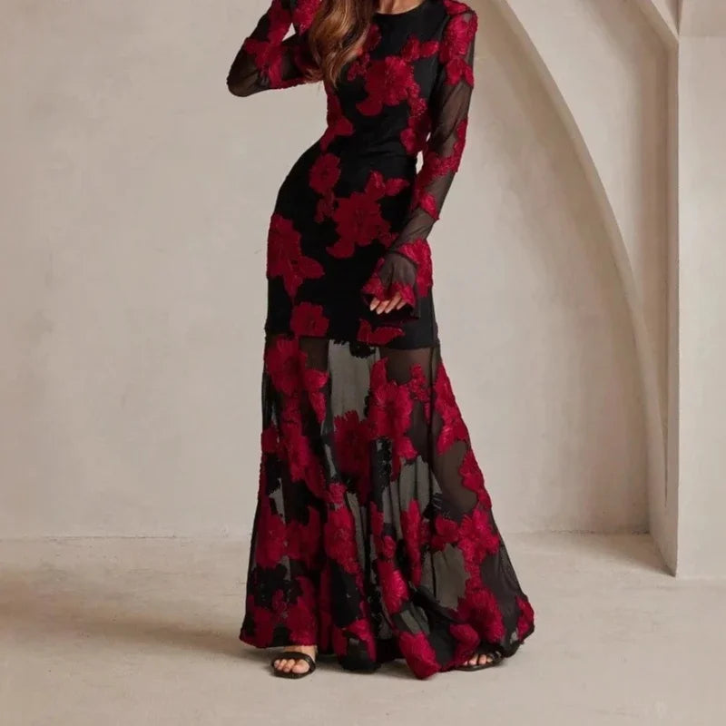 Elegant Dress Dress for Women 2025 Spring Collection Waist V-neck Jacquard Embroidered Dress — image 1