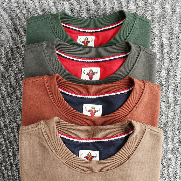 Men's hoodie autumn Hong Kong style casual design sense of printed round neck pullover fashion youth top long sleeves all match — image 11