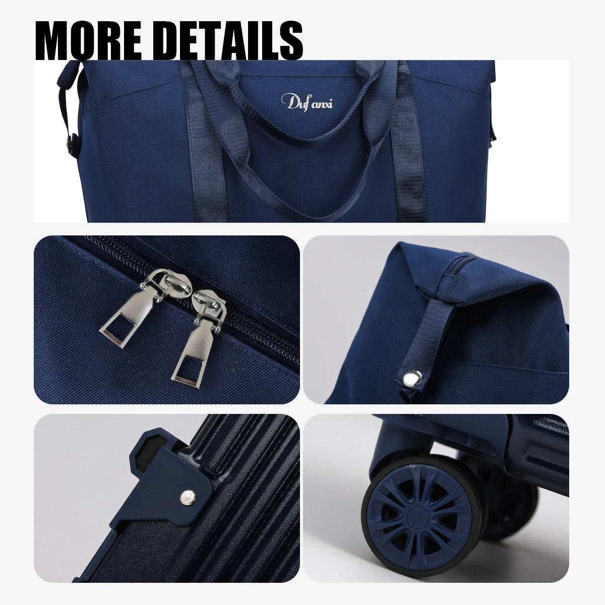 Luggage Bag with Wheels, Travel Bag with Universal Wheels, Foldable Suitcase, Lightweight Trolley Bag, Large Capacity Hand-Pulled Backpack for Going Abroad and Returning Home — image 6