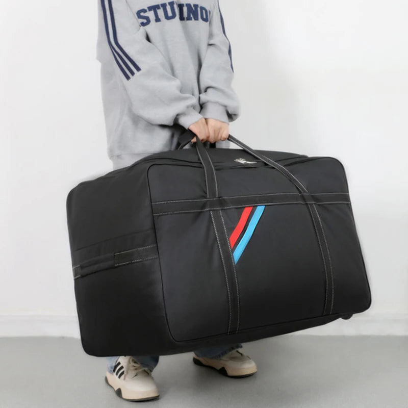 Large Capacity Trolley Bags with Wheels Foldable Luggage Wheeled Bag Travel Suitcase Waterproof Handbag Weekend Rolling Luggage — image 4