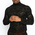 Men's T Shirt Perspective Turtleneck Long-sleeved Lace Tight Fitting T-shirt for Men Streetwear Bottoming Shirt Inside Male Tops — image 5