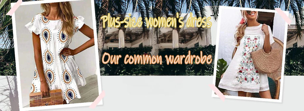 Women's Plus Size Clothing Cartoon Portrait & Letter Print Pocket Dress Casual Short Sleeve Dress For Spring & Summer — image 7