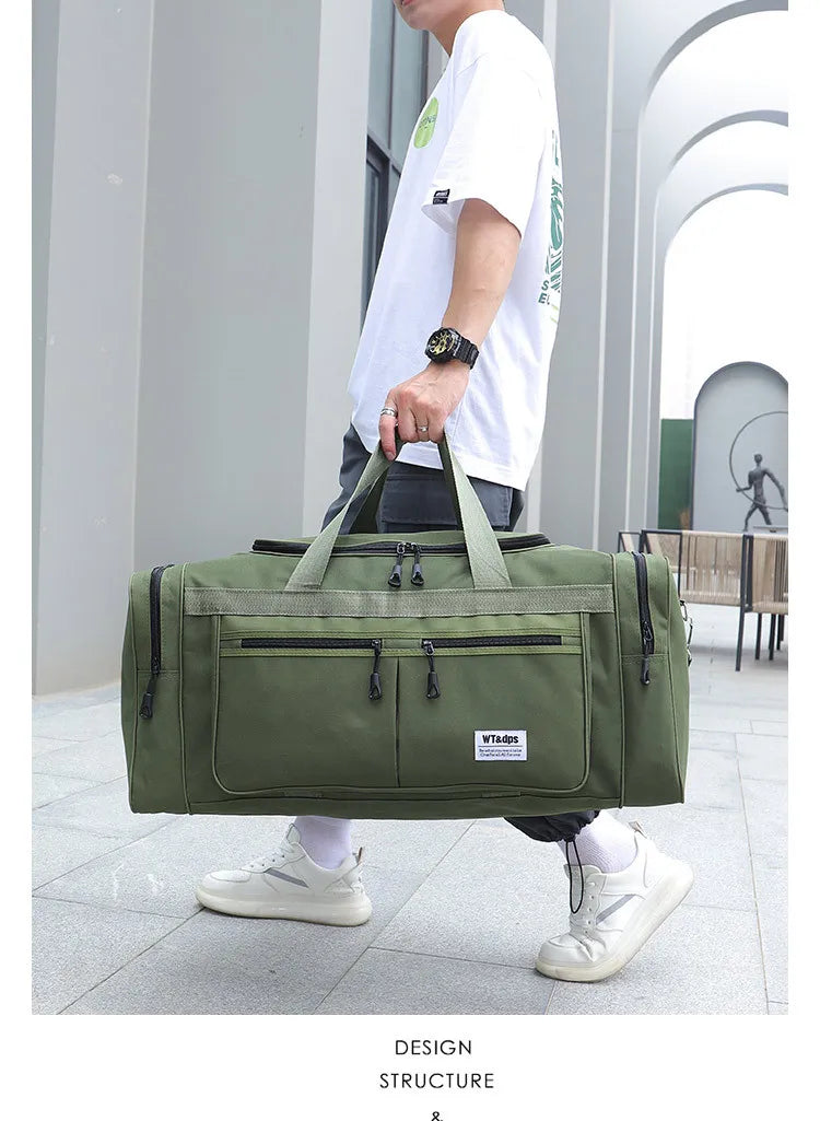 70CM 70L Nylon Luggage Travel Gym Outdoor Bag Large Travelling For Women Men Duffle Handbags Shoulder Weekend Sports Bag maletas — image 2