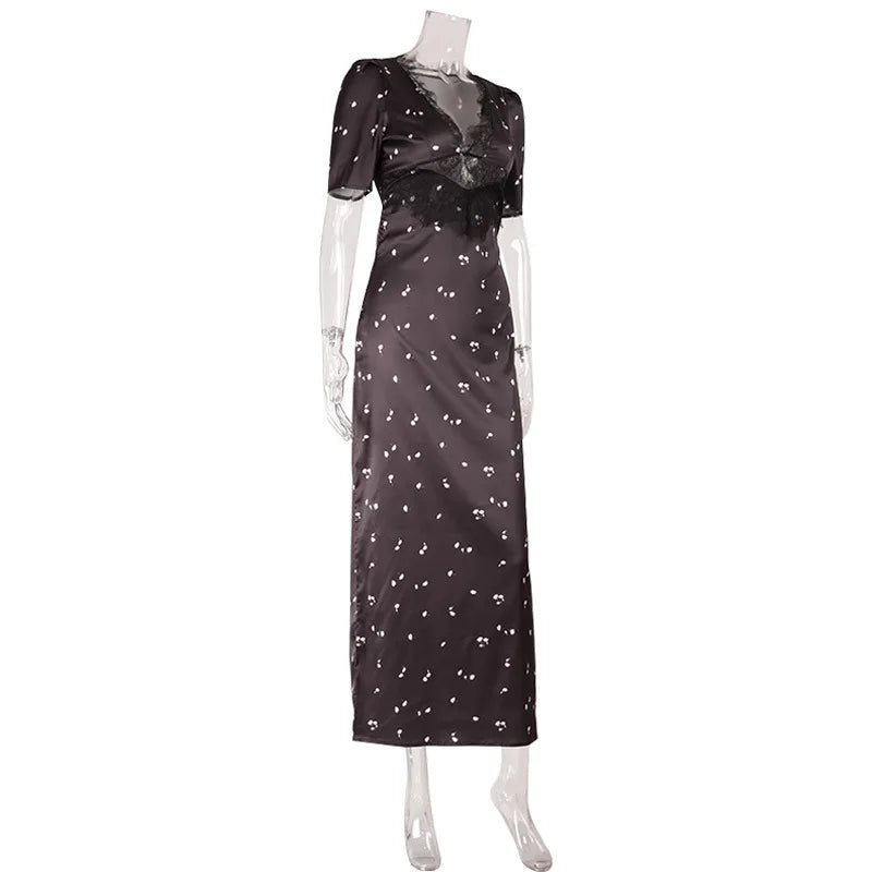 women's casual dresses Fashion Sexy Printed Dresses Women Streetwear Short Sleeves Slim lace Vestido Female платье женское — image 19