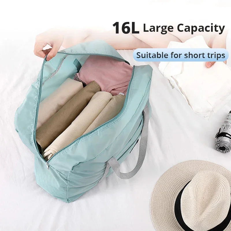 Travel Bag Folding Travel Storage Bag Travel Storage Bags Boarding Luggage Clothes Handbags Picnic Move House Large Handbag — image 12
