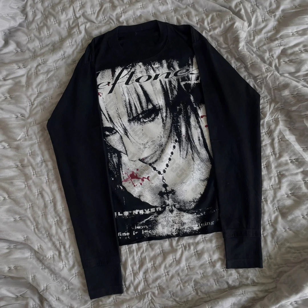Woman Clothes for Women Graphic Tees Y2k Top Star Girl Y2k Tops Clothing Female Women's T-shirts Spring 2025 Woman Goth Gothic — image 1