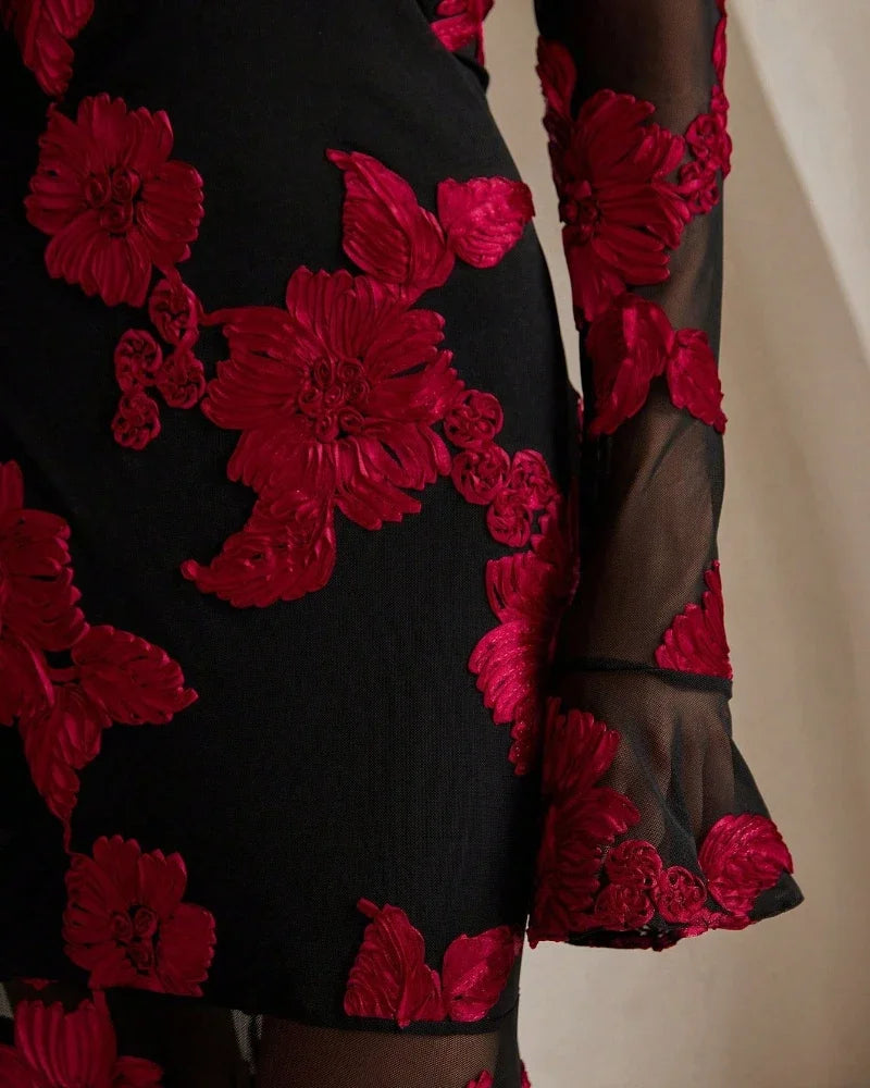 Elegant Dress Dress for Women 2025 Spring Collection Waist V-neck Jacquard Embroidered Dress — image 6