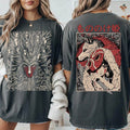 Plus Size Summer Women's Vintage  Mononoke T-Shirt Cotton Breathable Stylish Versatile Street Style Oversized — image 2