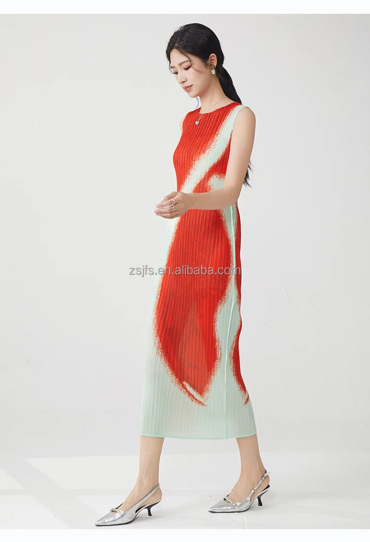 Women Clothing Wholesale Summer Ladies Fashion Dresses High Quality Stretch Sleeveless Dresses — image 18