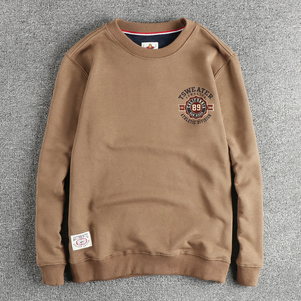 Men's hoodie autumn Hong Kong style casual design sense of printed round neck pullover fashion youth top long sleeves all match — image 8