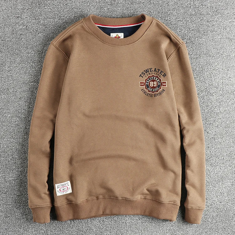 Men's hoodie autumn Hong Kong style casual design sense of printed round neck pullover fashion youth top long sleeves all match — image 14