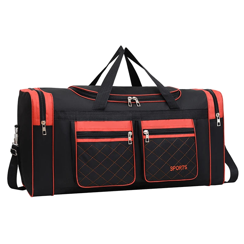 Men's Large Capacity Luggage Bag - Multi Pocket Travel Bag with Zipper Closure, Foldable Design, Ideal for Vacation and Sports E — image 2