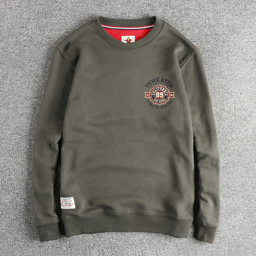 Men's hoodie autumn Hong Kong style casual design sense of printed round neck pullover fashion youth top long sleeves all match — image 7