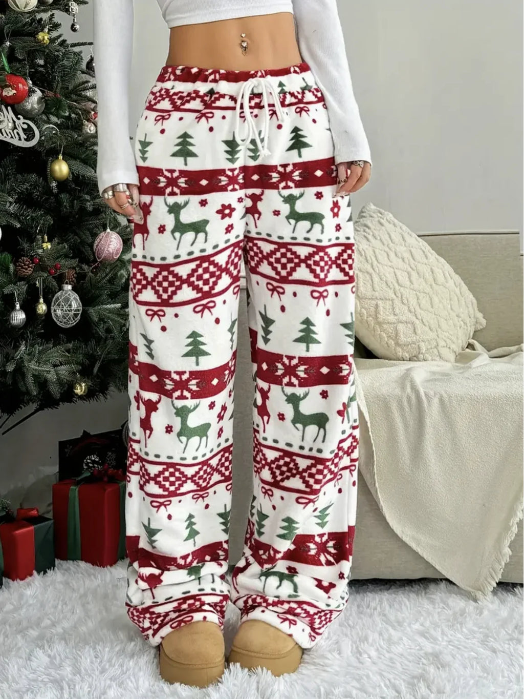 Women's clothing elegant casual fashionable outdoor sports warm home, elastic autumn and winter long pants Women's clothing — image 3