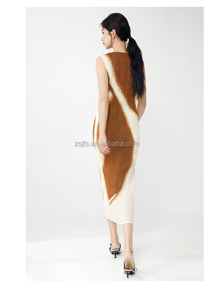 Women Clothing Wholesale Summer Ladies Fashion Dresses High Quality Stretch Sleeveless Dresses — image 13