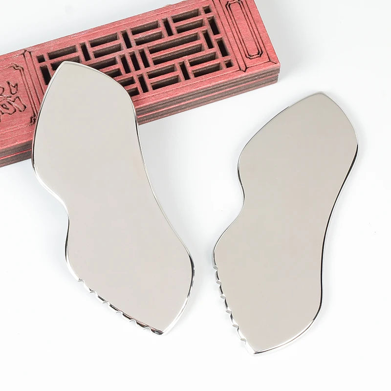 Stainless Gua Sha Tools Steel Scraping Massage Tool Facial Massage Tools for Relaxing Soft Tissue, Reduce Head, Neck, Back Pain — image 14