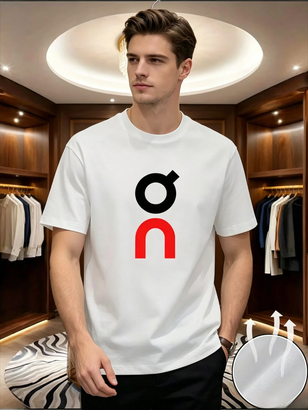 Men's Casual Printed Cotton T-Shirt Premium High Quality Soft Breathable Solid Color Tee Shirt Stylish Unique Logo Graphic — image 1