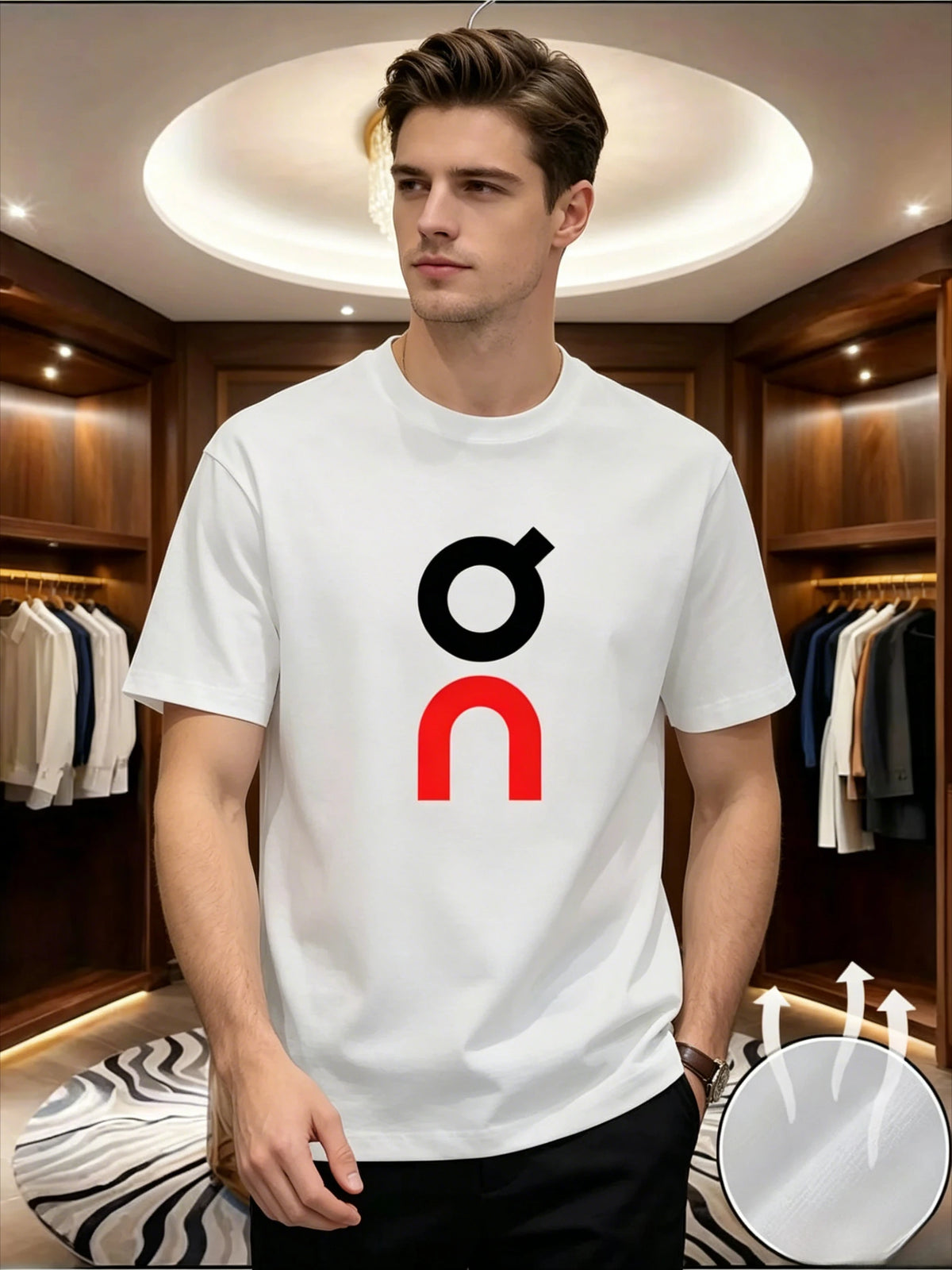Men's Casual Printed Cotton T-Shirt Premium High Quality Soft Breathable Solid Color Tee Shirt Stylish Unique Logo Graphic — image 1