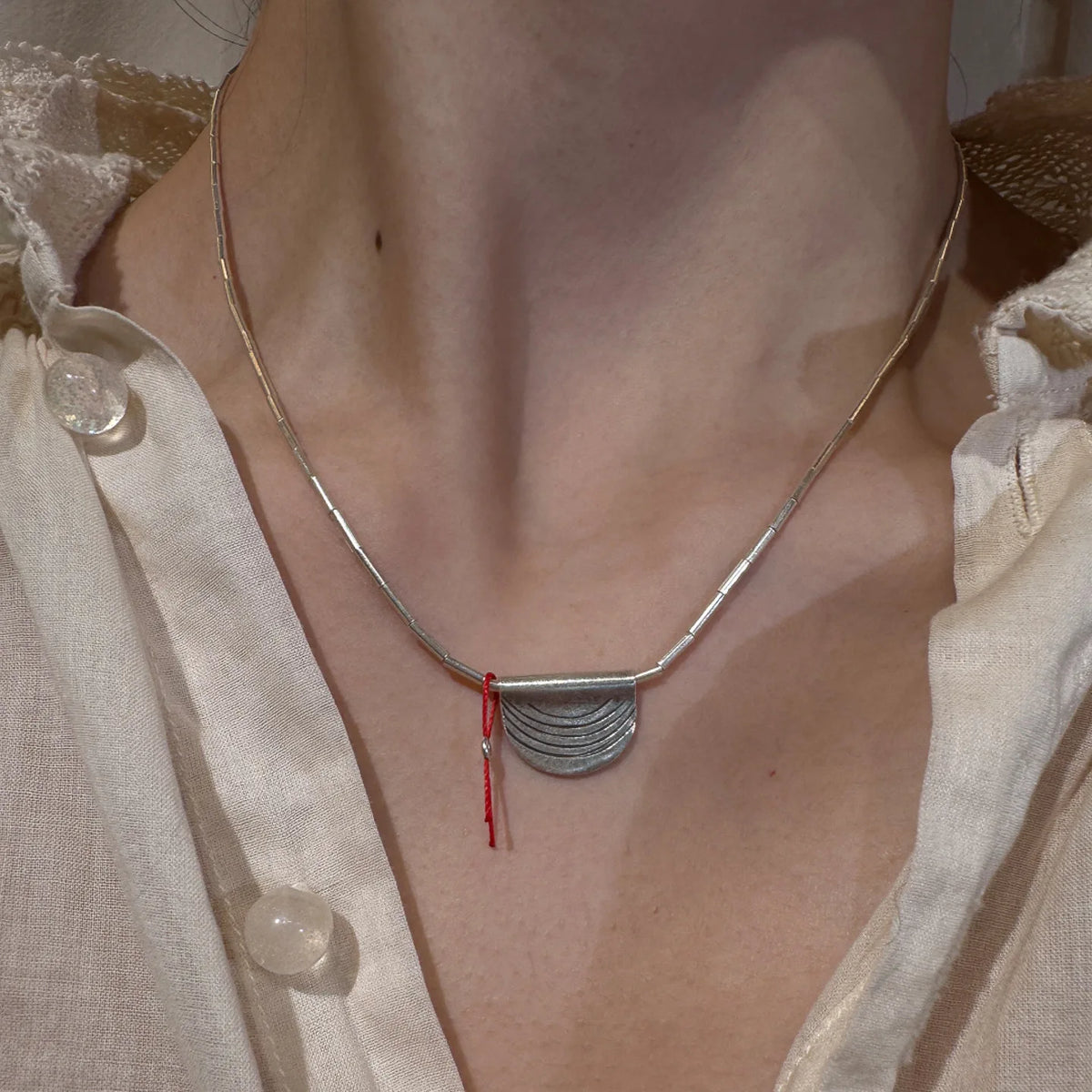 Vintage necklaces and pendants layered high-end ethnic style red rope lanyard collares chain minimalist jewelry accessories gift — image 3