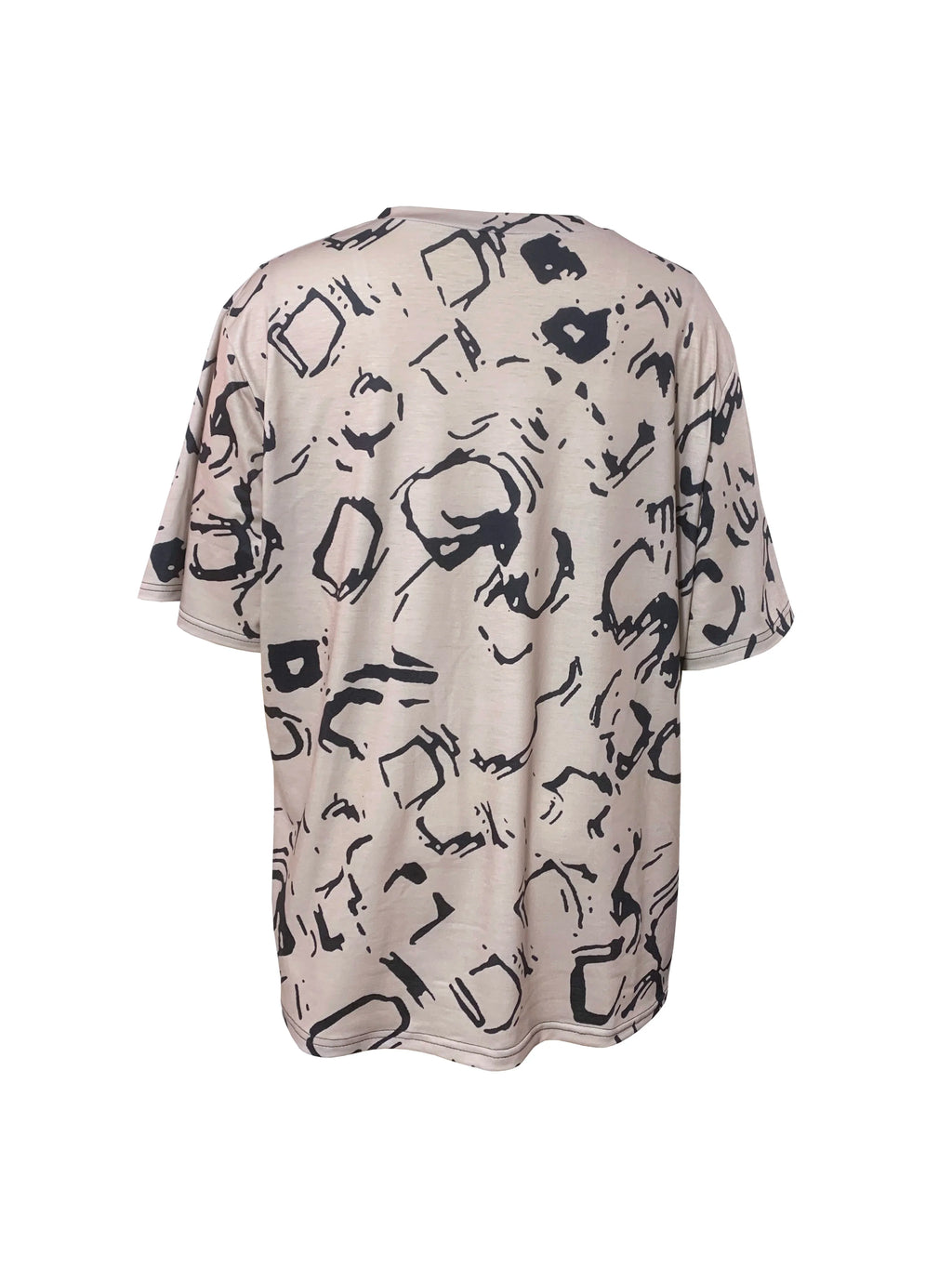 Plus Size Short Sleeve V Neck Allover Print T-shirt, Casual Top For Summer & Spring Women's Clothing — image 5