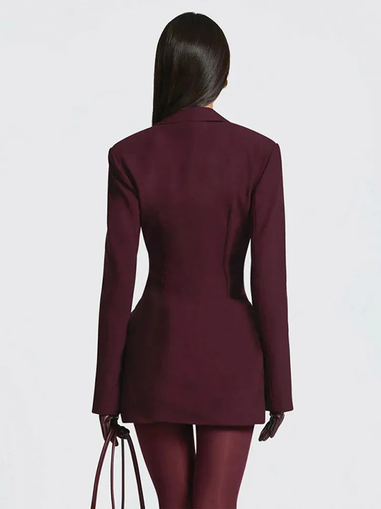 Women's Evening Dresses Deep V-neck Short Pleat Bodycon Dress Autumn 2025 Female Lapel Long Sleeves Waist Cinching New Partywear — image 18