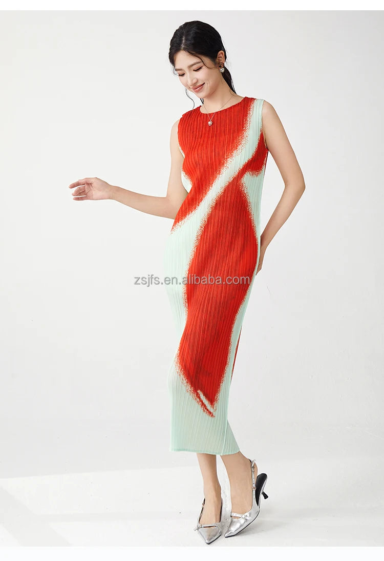 Women Clothing Wholesale Summer Ladies Fashion Dresses High Quality Stretch Sleeveless Dresses — image 17