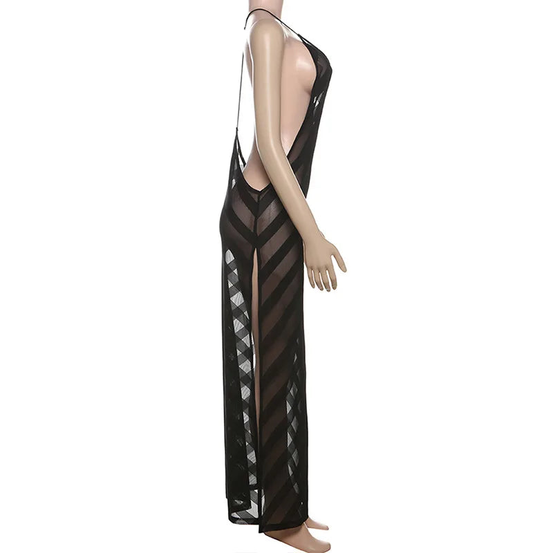 Black Evening Dresses For Women Clothing Backless Vestidos Elegantes Para Mujer See Through Sexi Night Dress Hot Club Outfit — image 20