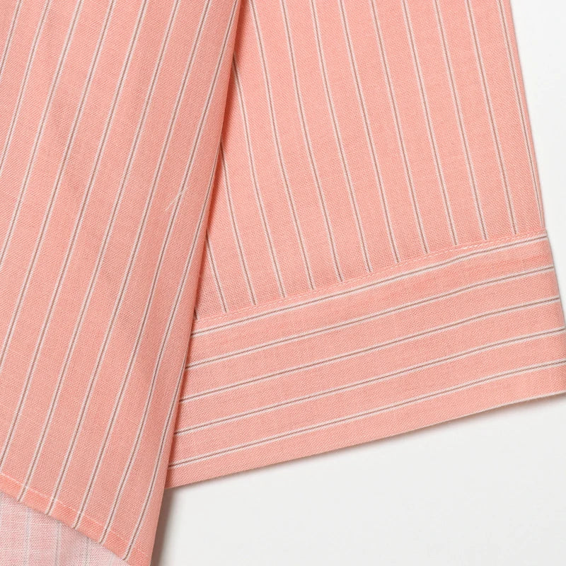 Women's Pink Striped Shirts Summer Asymmetric Button Mid Sleeve Loose Fit Shirts Casual Office Look Vintage Elegant Female Tops — image 19