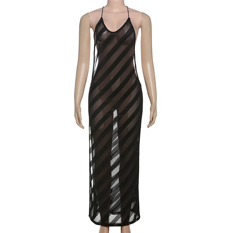 Black Evening Dresses For Women Clothing Backless Vestidos Elegantes Para Mujer See Through Sexi Night Dress Hot Club Outfit — image 19
