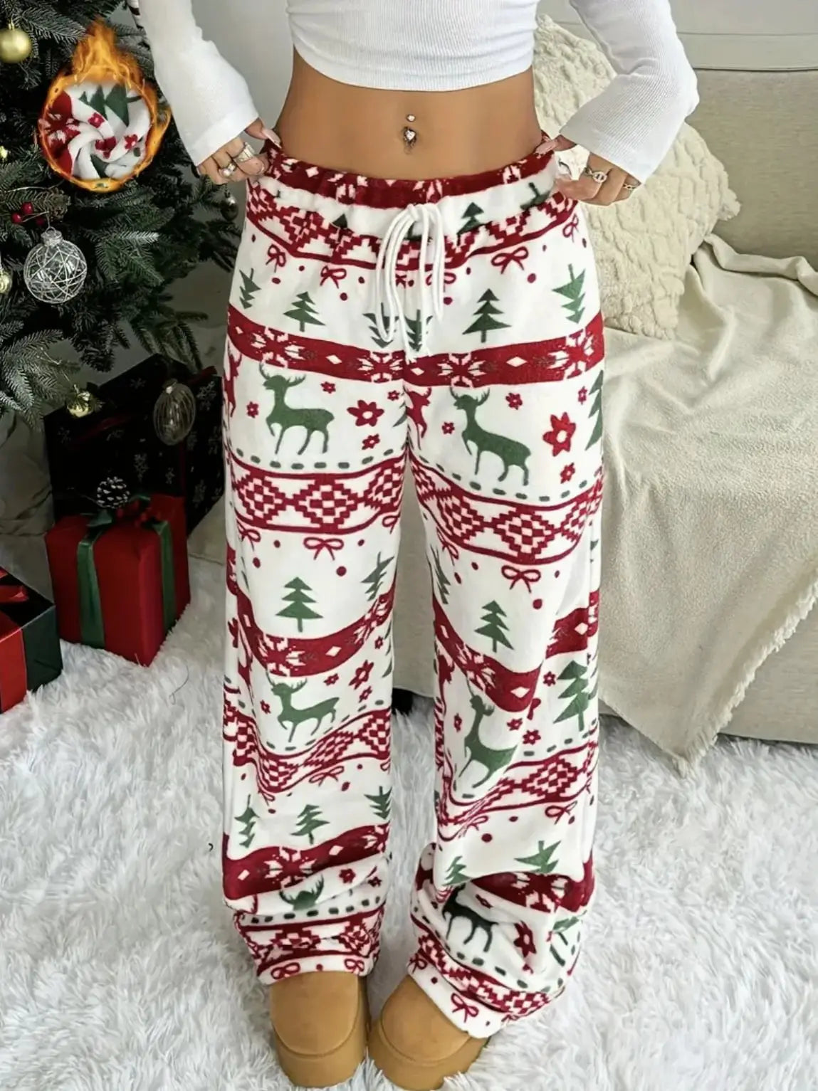 Women's clothing elegant casual fashionable outdoor sports warm home, elastic autumn and winter long pants Women's clothing — image 8
