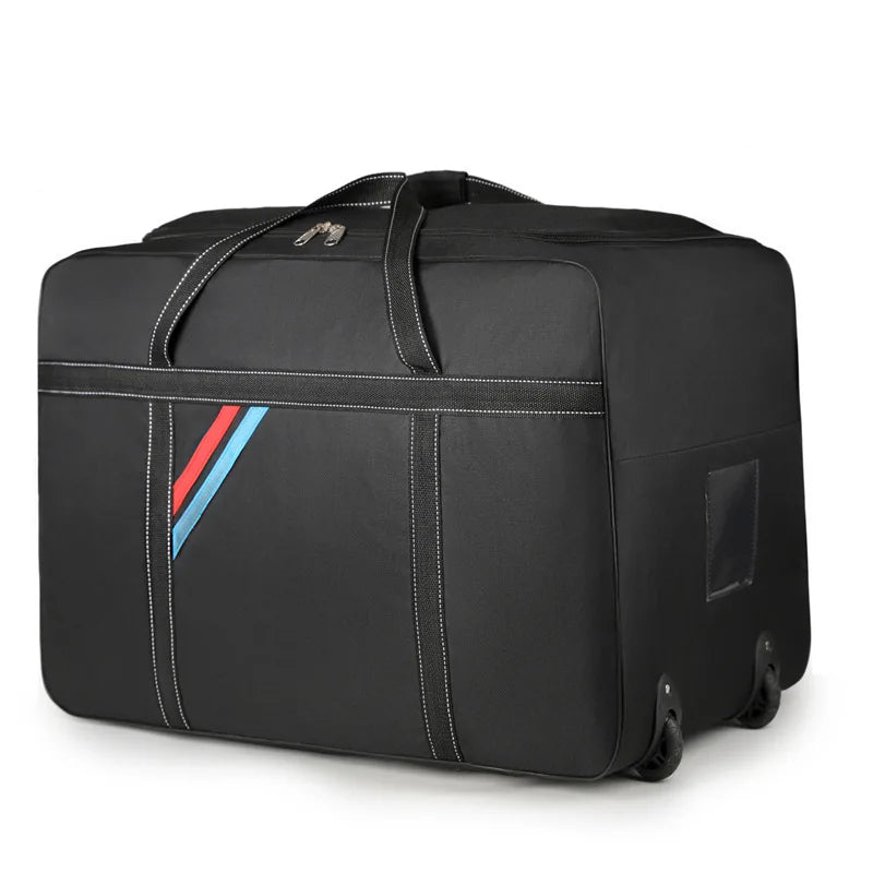 Large Capacity Trolley Bags with Wheels Foldable Luggage Wheeled Bag Travel Suitcase Waterproof Handbag Weekend Rolling Luggage — image 7
