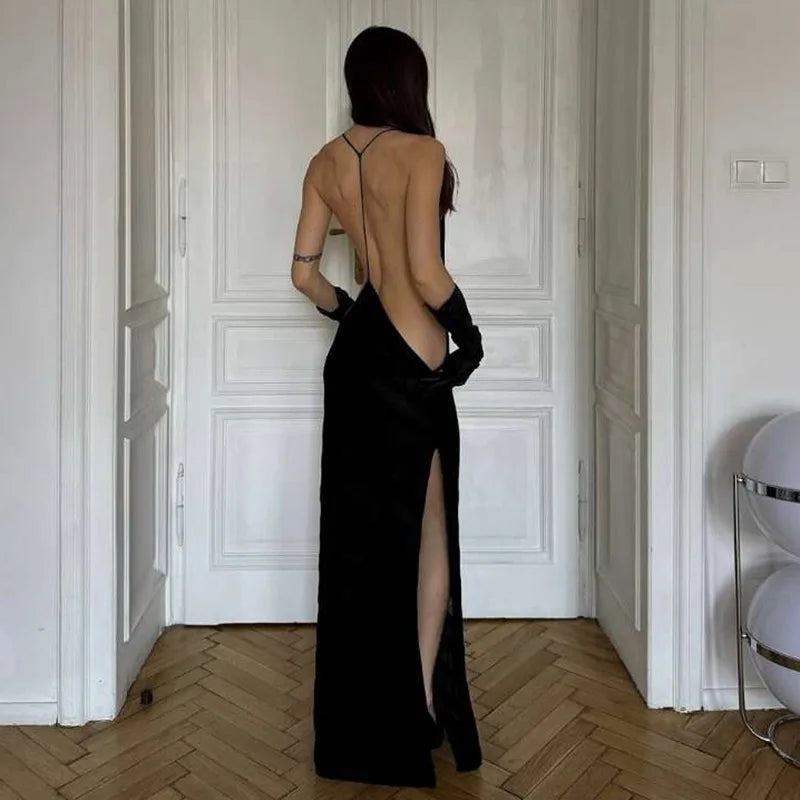 Black Evening Dresses For Women Clothing Backless Vestidos Elegantes Para Mujer See Through Sexi Night Dress Hot Club Outfit — image 12
