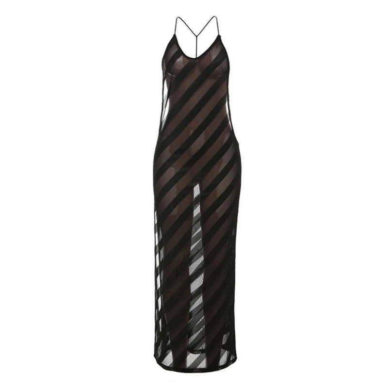 Black Evening Dresses For Women Clothing Backless Vestidos Elegantes Para Mujer See Through Sexi Night Dress Hot Club Outfit — image 7