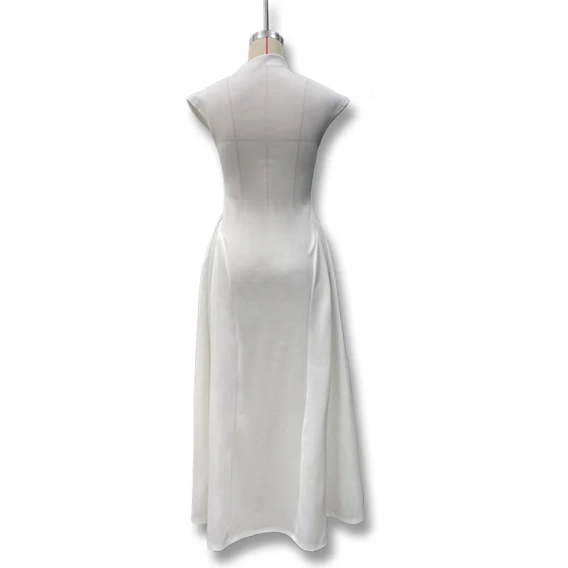 Evening Dress Dresses 2025 Woman Vestidos A-line Women's Clothing Solid Color Sleeveless Party Prom Banquet Temperament Elegant — image 12