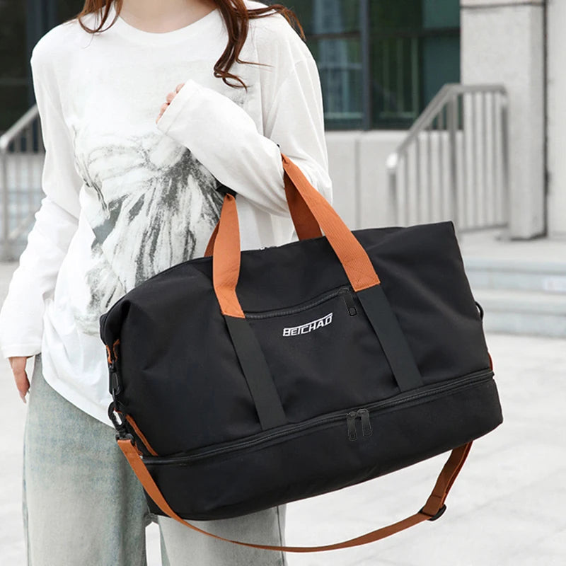 Travel Gym Bag Short-distance Luggage Portable Fitness Bags Shoulder Crossbody Chest Bag Handbags Duffle Carry On Weekender Bag — image 5