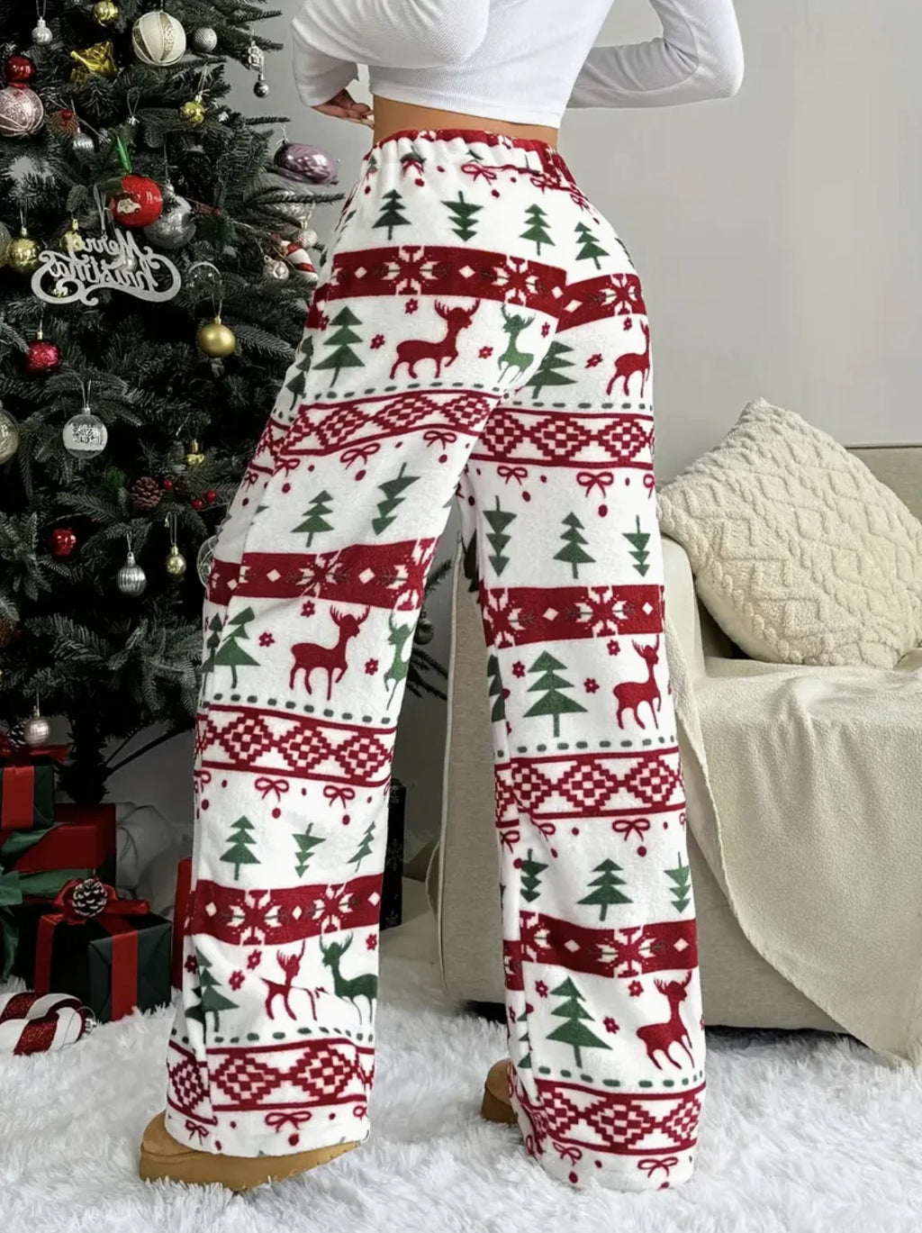 Women's clothing elegant casual fashionable outdoor sports warm home, elastic autumn and winter long pants Women's clothing — image 2