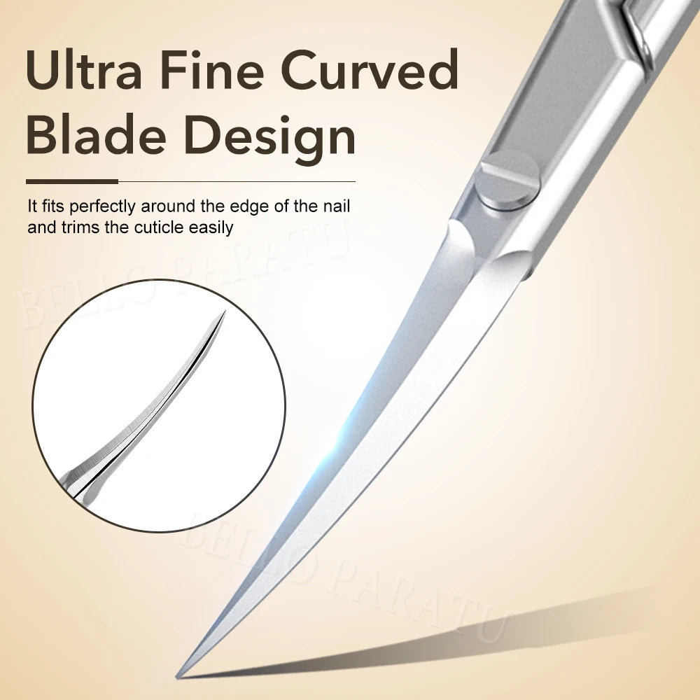 1Pcs Extra Fine Curved Cuticle Scissors Multi Purpose Manicure Dead Skin Remover For Nails Art Tools Eyelashes Eyebrown Scissors — image 3