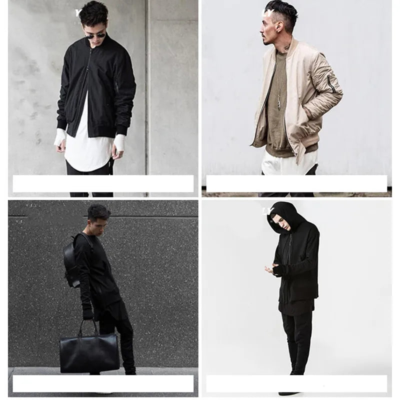 MRMT 2026 Brand New Men's T Shirt High Street Arc Hem Long Sleeved Men T-shirt Solid Color Base Man Hip Hop Tops Tees For Male — image 19
