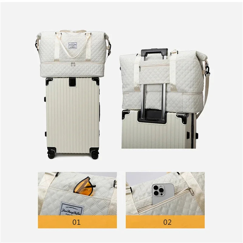 Lightweight Luggage Bag, Large Capacity Travel Duffle Bag Gym Tote Bags, Shoulder Weekender Overnight Bag — image 19