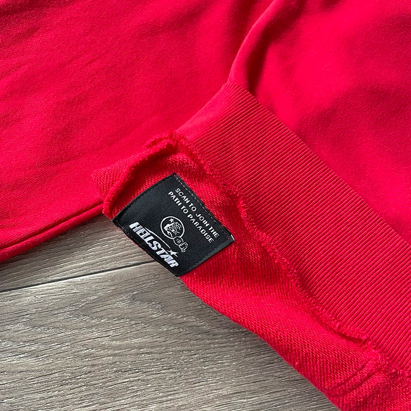 Red Hoodie Red Wash Hooded Sweater — image 7
