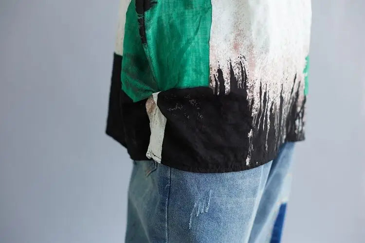 Women Clothing 2025 New Summer Clothing New Style Retro Loose Cotton Linen Short-sleeved T-shirt Top — image 17