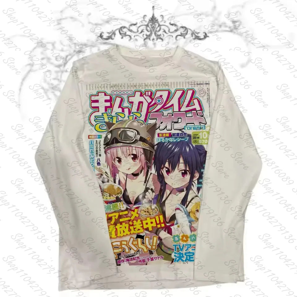 Woman Clothes for Women Spring 2025 Woman Clothing Female 2000s Clothes Y2k Top Graphic Tees Y2k Kitty Harajuku Women's T-shirts — image 1
