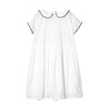 Female clothing women's dresses for woman White Peter‑Pan Collar  Ruffle Trim Loose‑Fit Flowy A‑Line Casual Midi Ladies Dress — image 7