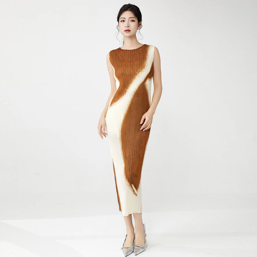 Women Clothing Wholesale Summer Ladies Fashion Dresses High Quality Stretch Sleeveless Dresses — image 1