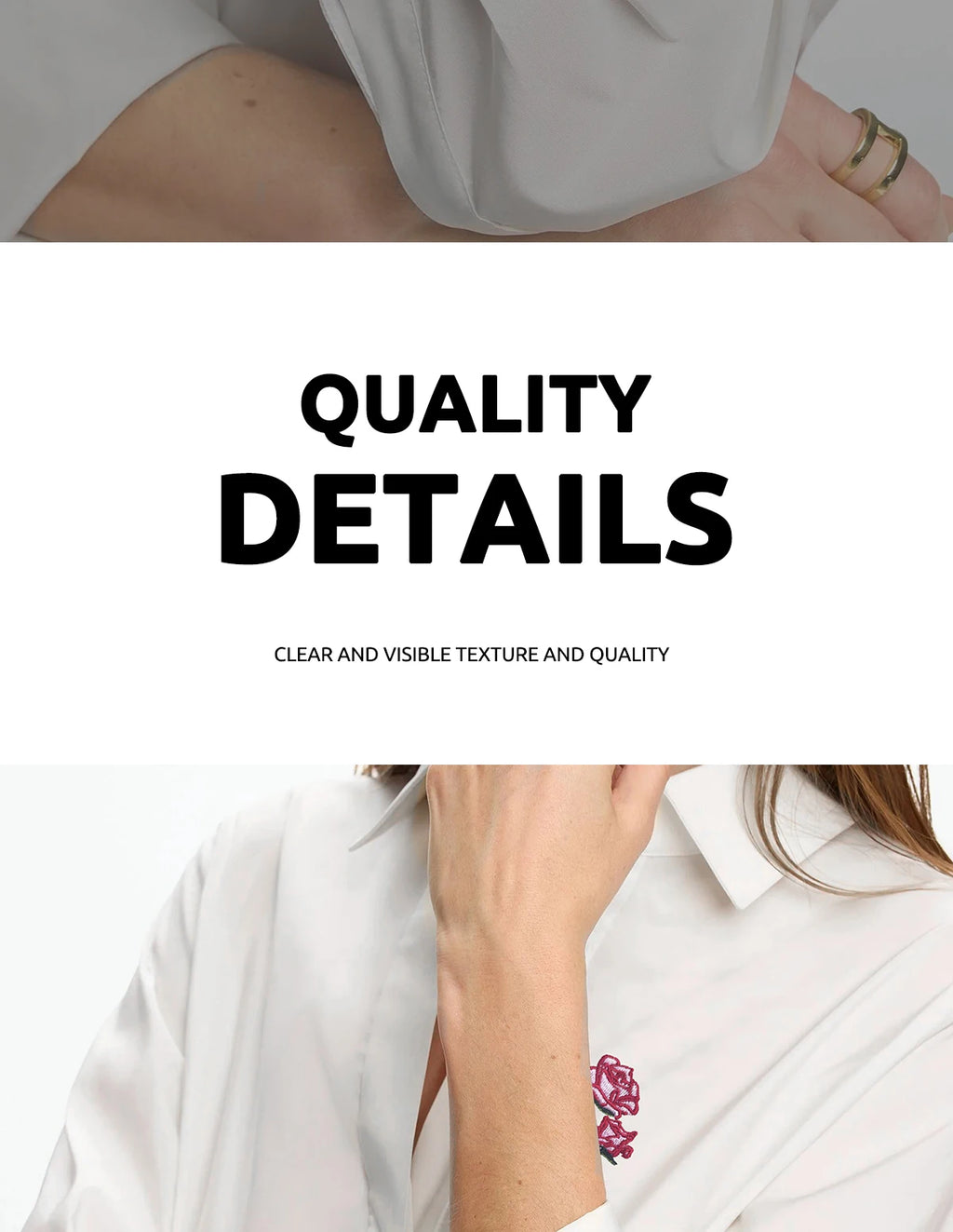 New Women Shirts Casual Long Sleeve Blouse Embroidered Flowers Elegant Lapel Loose Shirt Spring Summer Solid Office Lady Tops — image 14